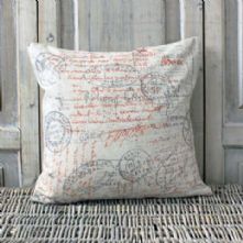 Linen Script Cushion 40 x 40cm